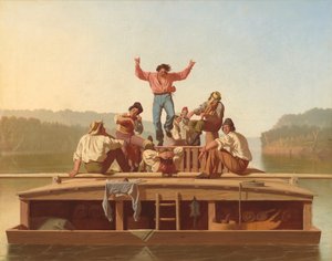 ジョリーフラットボートマン 作： George Caleb Bingham